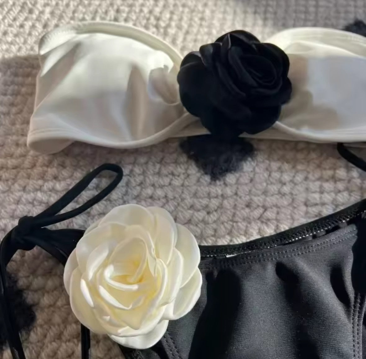 BLACK AND WHITE SWIMSUIT